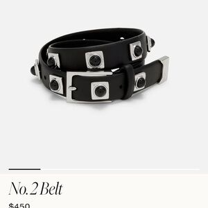 AUREUM Black Belt with Silver Buckle #2